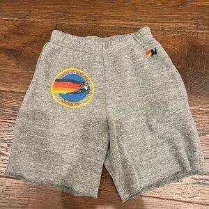 Aviator Nation, unisex sweatshorts, heather gray, size 8